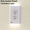 Outlet Cover Wall Socket Plate Double Led Night Light Sensor Coverplate Plug