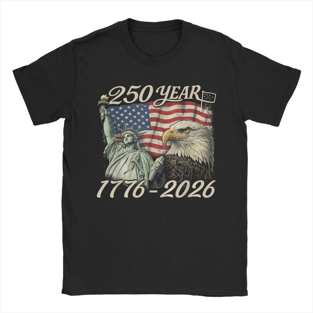Unisex Unisex T Shirt 250 Years 1776 2026 250th Birthday 4th Of July American Flag TShirts Novelty Summer Tee Shirt Tops Gift Idea