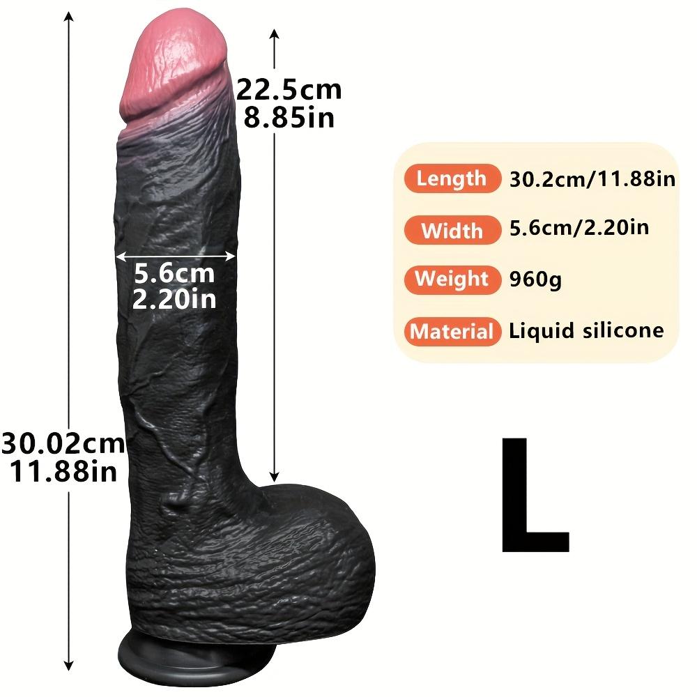 11.82" Ultra-Soft Liquid Silicone Dildo – Realistic Thick Penis with Strong Suction Cup,Hands-Free G-Spot &Anal Stimulation Toy for Women,Men &Couples