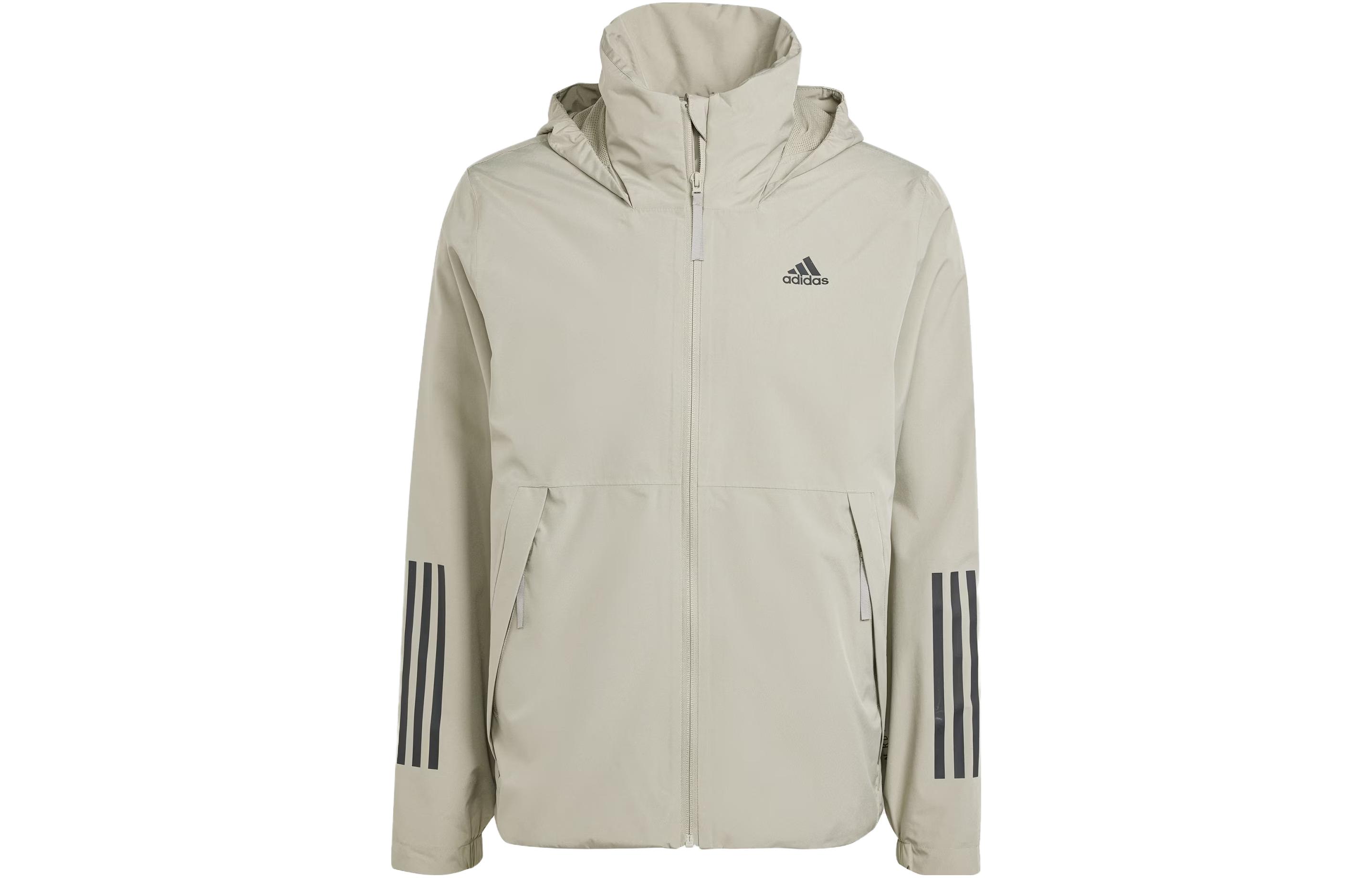 Adidas 3 Stripes Jackets & Coats Men s Pebble Silver Gray IS1236 S