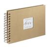 Album à spirale "craft", 24 x 17 cm, 40 pages en papier kraft