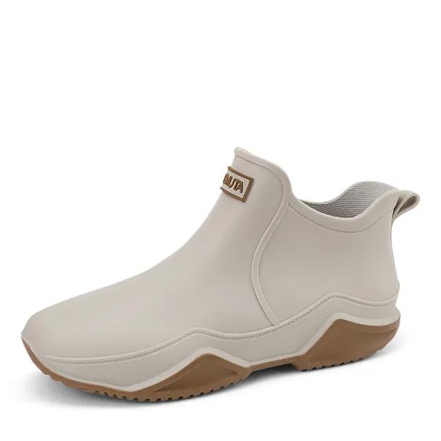 Fashion Couple's Outdoor Rain Boots Men High Top Hiking Fishing Water Shoes Anti-slip Chef Work Ankle Boots Waterproof Shoes