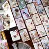100 Stück/Packung Florale Materialien Papier Mini-Buch DIY Scrapbooking Kunst Collage Fotoalbum Dekor Junk Journal Bastelpapier
