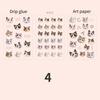 3pcs/pack Cat Head Flat Stickers Animal Stickers Kawaii Cartoon Sticker Cute Handbook DIY Material Decorative Scrapbook Stickers