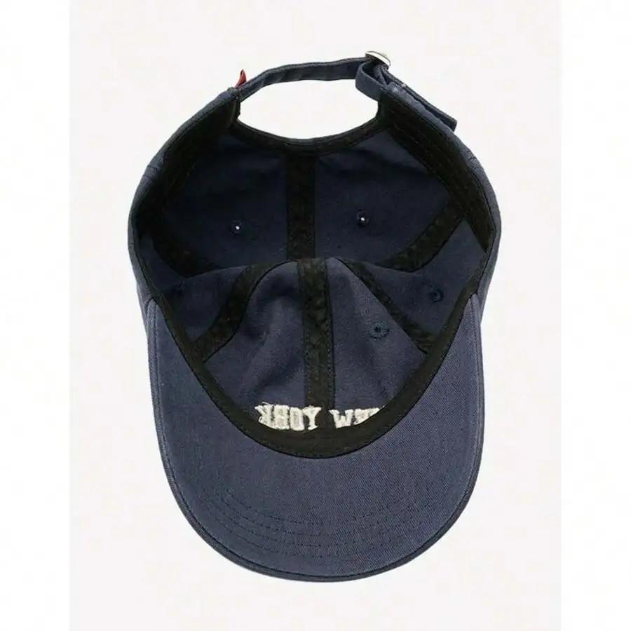 New York Gestickte Baseballkappe Mit Gebogenem Schirm Outdoor Sportmütze UV-Schutz