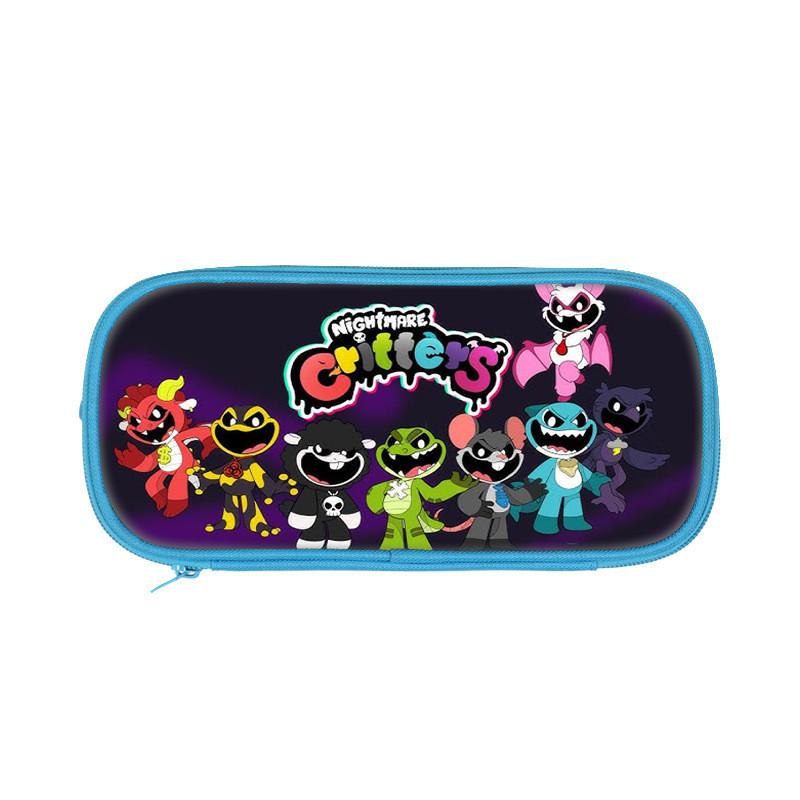 Nightmare Critters Double Layer Pencil Case With Nylon Material For Students And Kids