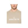 Stone Island Logo Print Crew Neck Short Sleeve T-Shirt Men Tops Light-Brown K1S152100020S0081V009A