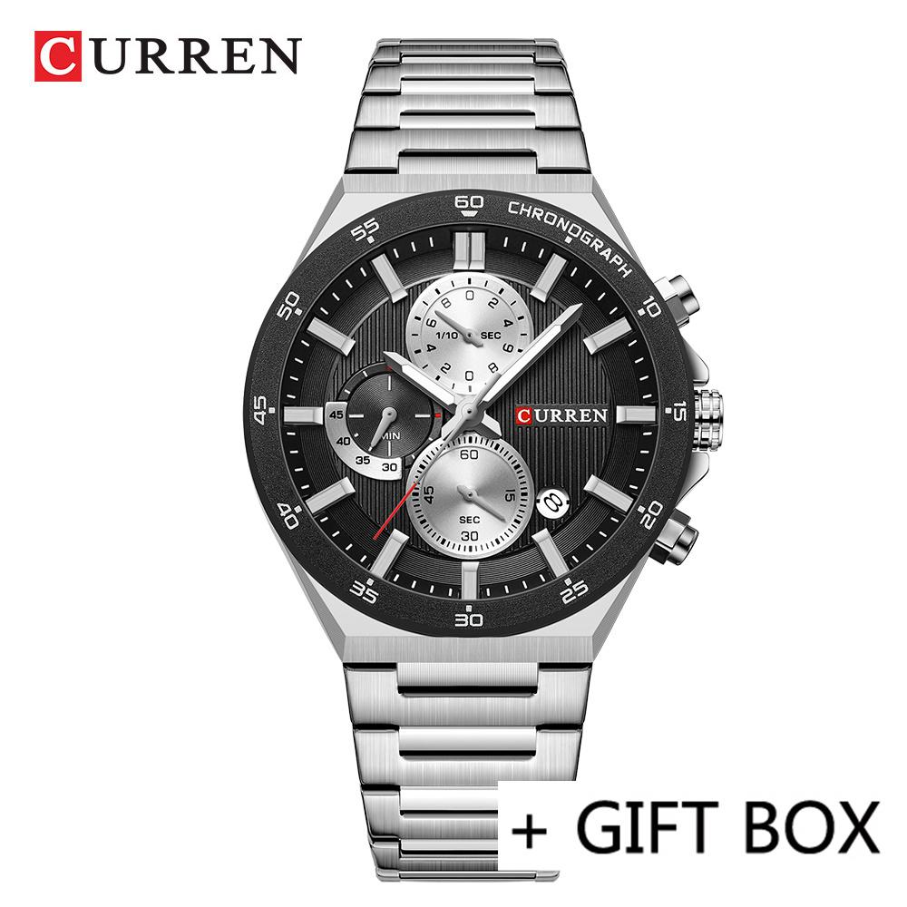 CURREN Herren Armbanduhr Wasserdicht Chronograph Herrenuhr Militär Top Marke Luxus Business Edelstahl Sport Männliche Uhr 8481
