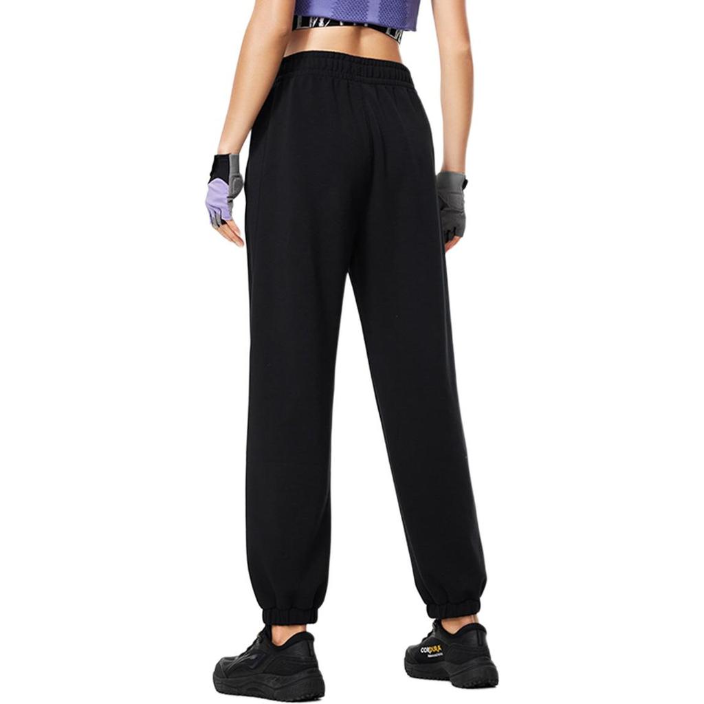 Li Ning Fitness Series Knitted Sweatpants Women's Black AKLU134-4