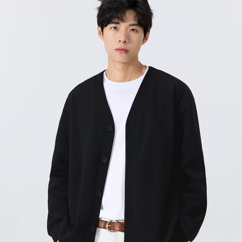 MINISO Men's Casual V-Neck Cardigan Sweatshirt