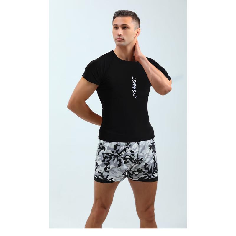 

Мужской камуфляжный цельный купальник свободного кроя