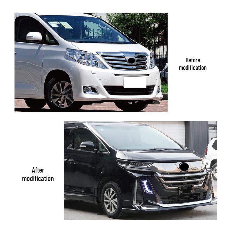 Body Kit for 08-14 Vellfire Models: Upgrade to 23+ M Version with Front & Rear Bumpers, Headlights (20L, 40 Series)