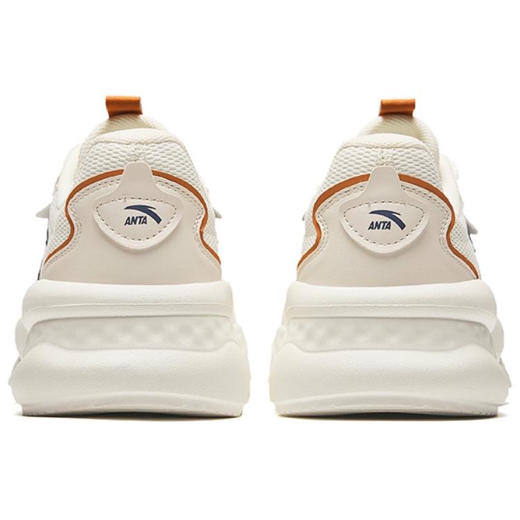 ANTA Men Casual Retro Sneakers Beige Navy Blue 912428823-3