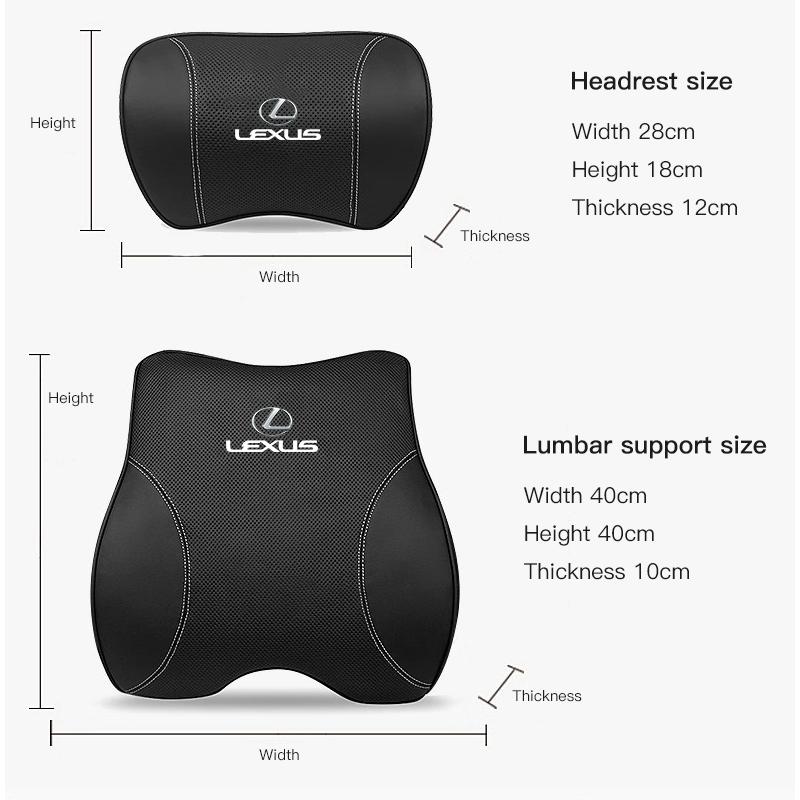 Hochwertiges Leder Auto Kopfstütze Lendenkissen Innenzubehör Für Lexus F SPORT ES UX 300e GS GX IS LS LX LBX NX RX 350h 450h
