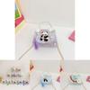 Charming Cute Panda Shoulder Bag For Kids With Adorable Floral Design And Pearl Accents