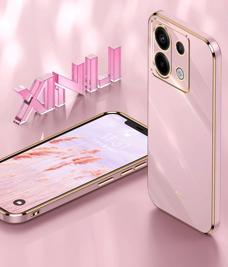 Husa de telefon din silicon moale placata 6D pentru Redmi 13 13C Redmi Note 13 / Note 13 Pro 4G 5G / 13 Pro+ 5G POCO C65 X6 M6 Pro