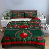 Christmas Ornament Holly Design Bedding Duvet Cover Set Duvet Cover Pillowcases  (1*Duvet Cover 2*Pillowcases, Without Duvet Insert)