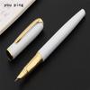 High Quality 7023 White Student office Medium Nib fountain pen ink school supplies