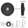 Suitcase Replacement Wheels Kits 8Pcs 55mm Black Rubber Caster Mute Smooth Wheels for Worn Out Luggage Spinner Wheels