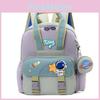 Kids Double Shoulder Bag With Oxford Cloth And Fun Astronaut Rabbit Pattern For Educational Activities