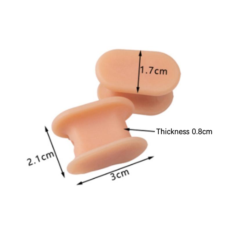 2Pcs I-shaped Toe Splitter Gel Toe Separator Corrector Straightener Soft Silicone Toe Protector Spacer Foot Care Tool