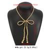 Dames Populair Europees Parel Strik Ketting Voor Dames Licht Luxe Elegante Gelaagde Imitatie Parel Ketting Sieraden