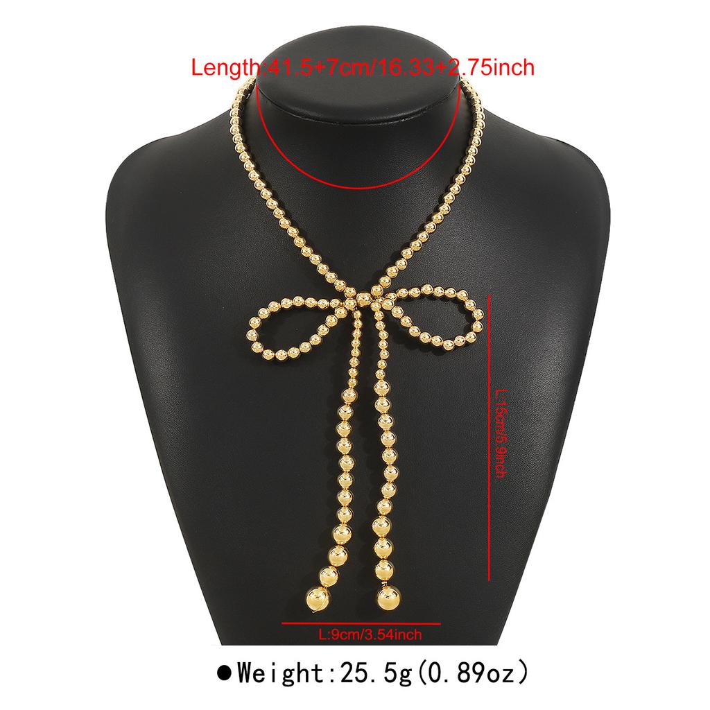 Dames Populair Europees Parel Strik Ketting Voor Dames Licht Luxe Elegante Gelaagde Imitatie Parel Ketting Sieraden