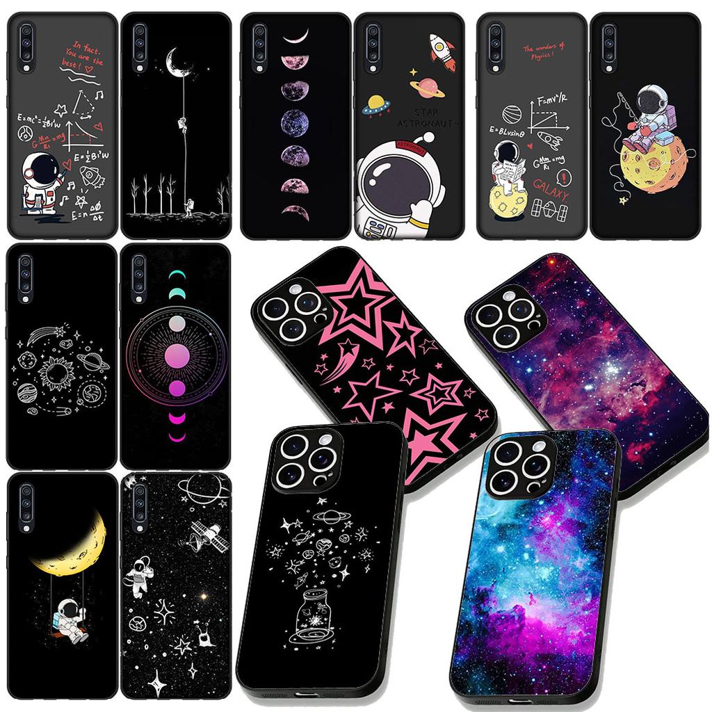 Moon Astronaut Stars Sky Universe Galaxy Phone Cover for OPPO A40 A60 A80 A38 A18 A17 A16 A78 A79 A54 A25 A57 4G 5G Case