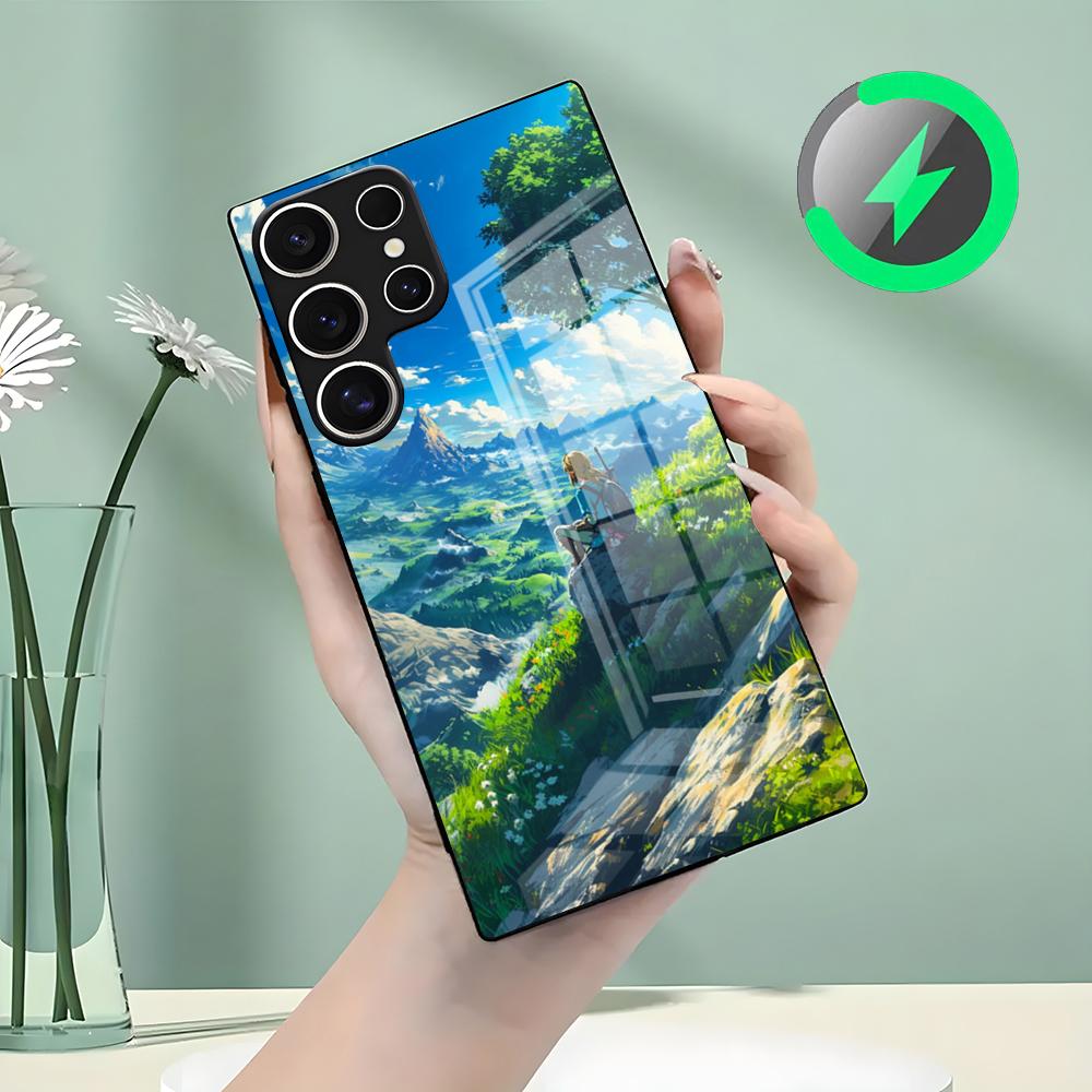 Zel-da-ES Phone Case For Samsung S26 S25 S24 S23 S22 S21 S20 Edge Ultra Plus FE For Magsafe Glass Case