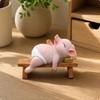 Pink Pig Figurine Decorative Reclining Statue Outdoor for Garden Displays, Courtyard