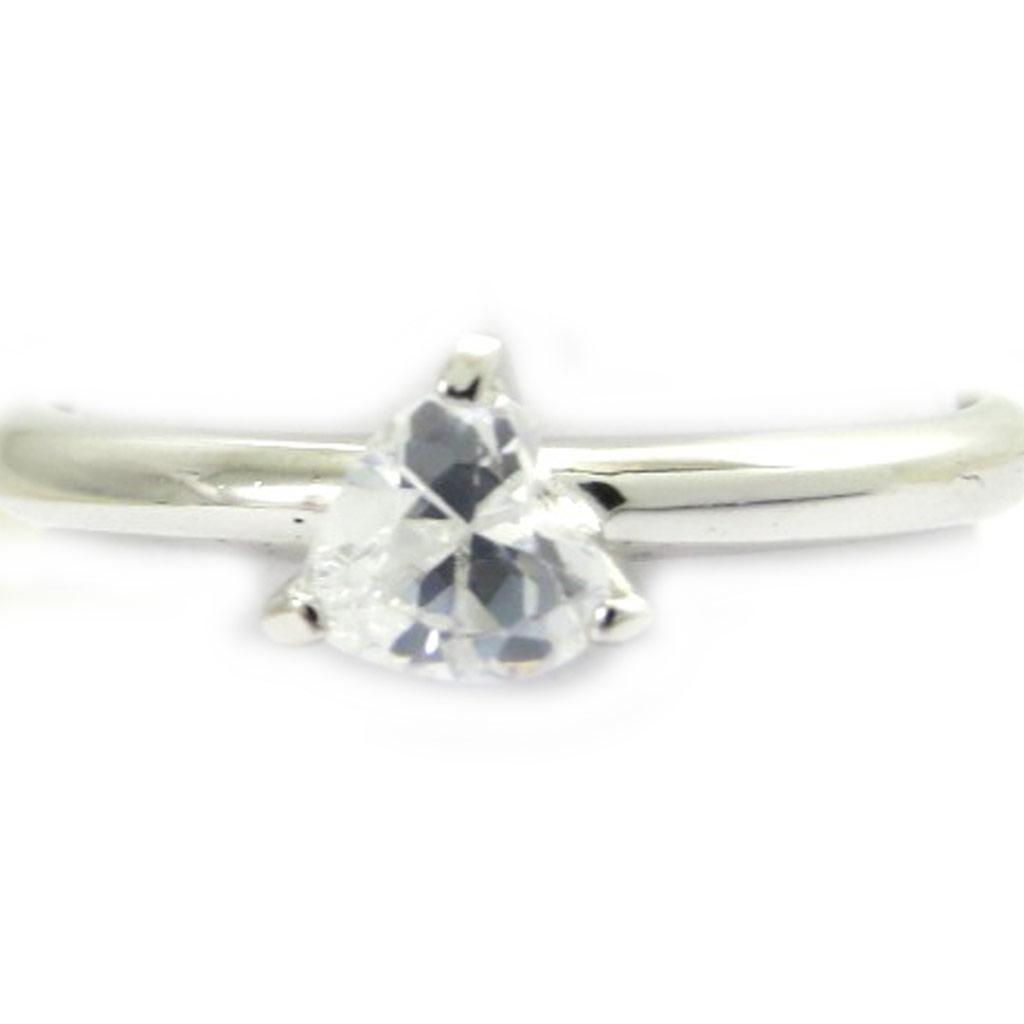 Silver Ring 'Love' Silvery White (rhodium) - 5x5 Mm