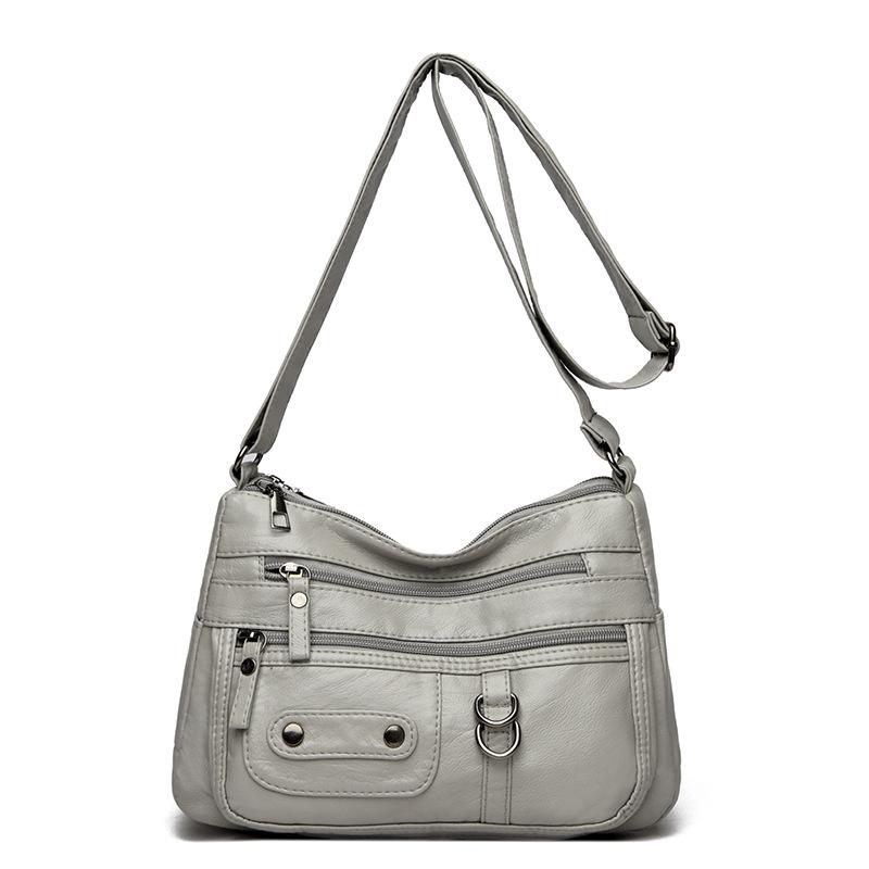 

Модная женская сумка-тоут большой вместимости, простая женская сумка, новая 2025, новая сумка-мессенджер, сумка на плечо светло-серый