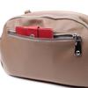 Alltagstasche mit zwei Fächern aus echtem Leder Vintage 22594 Beige