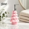 Bathroom Organizers And Storage Christmas Tree Soap Dispenser Flocking Effect Refillable Lotion Modern Pump for Guest Bottle Reusable Dispenser