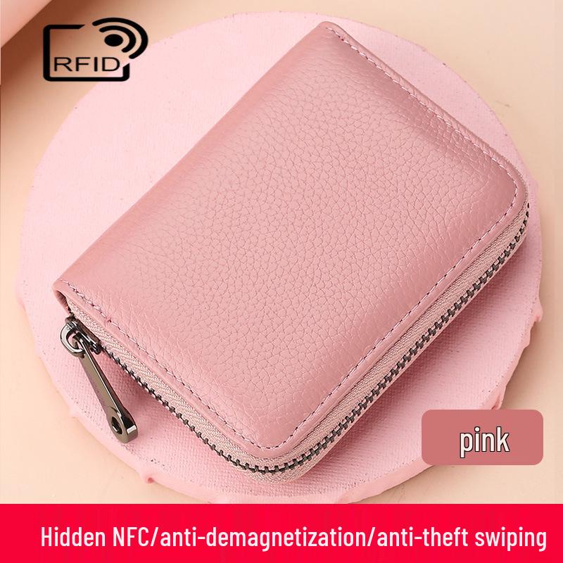 Genuine Leather Multi-Card Holder for Men & Women with Customizable Slots