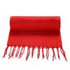 Promotional gifts, Christmas gifts, double-sided velvet fringed red scarf