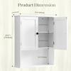Bathroom Wall Cabinet, White 30" X 24" Wall Mounted Medicine Cabinet, Over Toilet Storage Hanging Cabinet, Customized