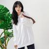 MLB Sweatshirts Unisex Ivory White Crew Neck Moderate Regular 3AMTB0124-50IVS