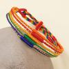 Adjustable Design Five-Color Cord Bracelet Fortunate Ornaments Amulet Woven Lucky Wrist Rope Cultural Significance Exquisite
