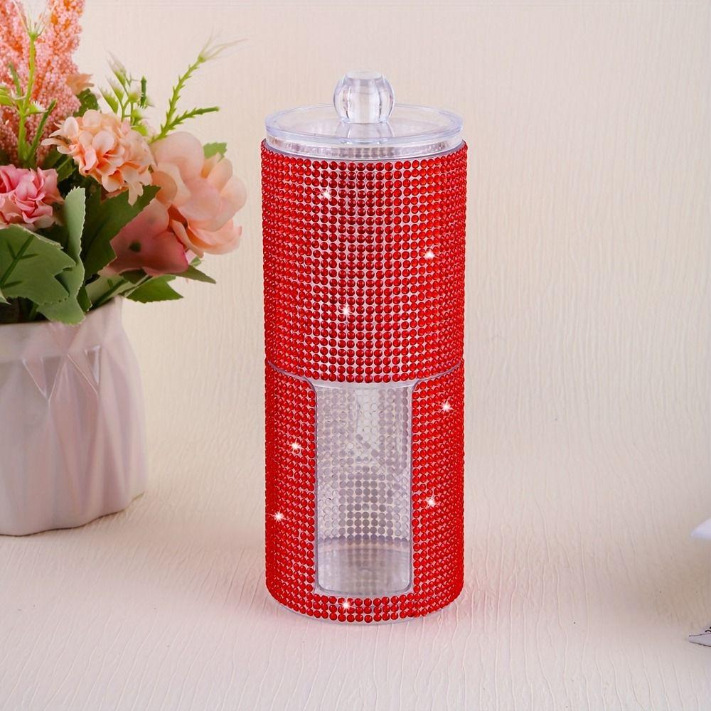 Plastic Double-Layer Cotton Swab Holder 2 in 1 Cotton Pad Organizer Bathroom