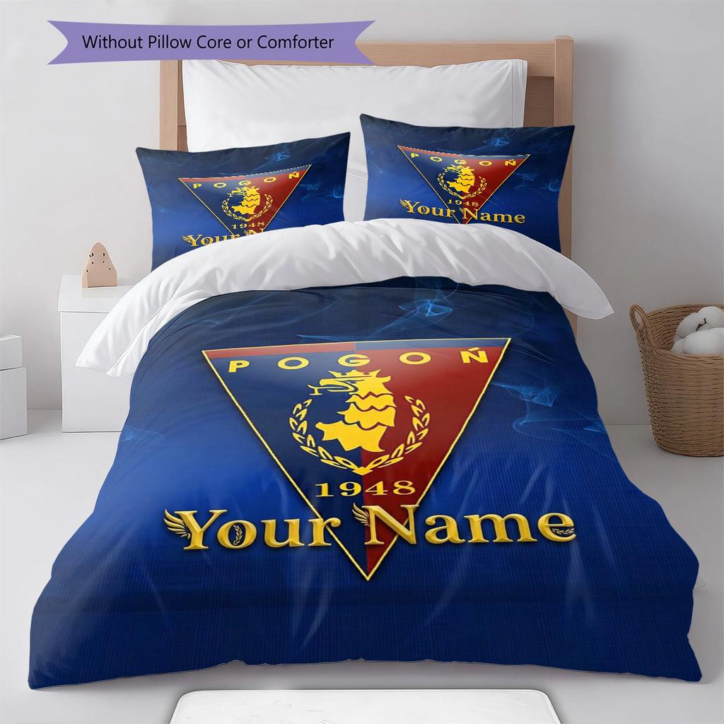 Pogo Crest Custom Name Pattern Bedding Quilt Set Quilt Cover Pillowcase Home Birthday Gift(1 * duvet cover + 2 * pillowcase, without core)