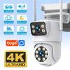 Tuya Smart 8MP 4K HD Wireless CCTV Outdoor Wifi Surveillance Cameras Dual Lens Home Security IP Camera 360° PTZ Auto Tracking