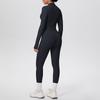 Cloud-like Quick-dry Zipper Jacket & High-waisted Yoga Suit - 3pc Outdoor Running Fitness Set