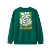 Skechers Fleece Lined Warm Sports Casual Commuter Fashion Comfortable Soft Crew Neck Pullover Sweatshirt Unisex Sweatshirt Dark-Green L424U315-001Z