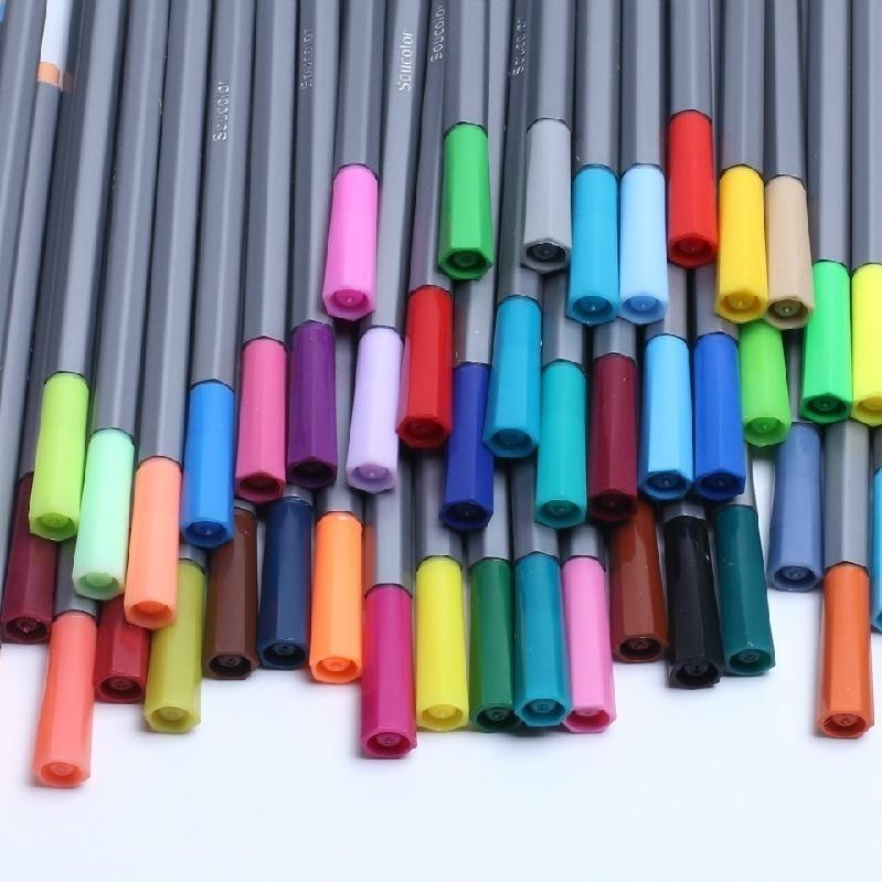 60 Farben, Faserspitze, 0,4 mm, farbiger Fineliner-Stift, feine Spitze, Skizzen- und Zeichnungsmarker, perfekt für Malbücher für Erwachsene