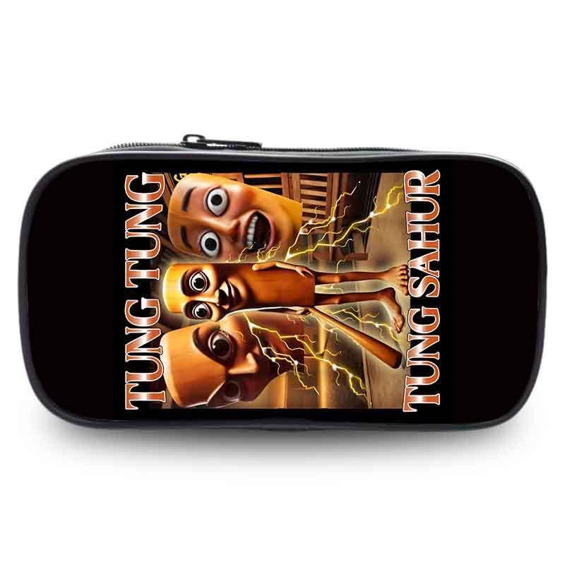 Kids Cartoon Pencil Case Elementary School Students Oxford Fabric Stationery Bag Durable Cute Design
