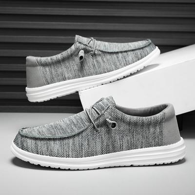 New Men Plus Size Casual Denim Canvas Shoes Flat Vulcanize Shoes Fashion British Designer Breathable Light Men Sneakers Loafers