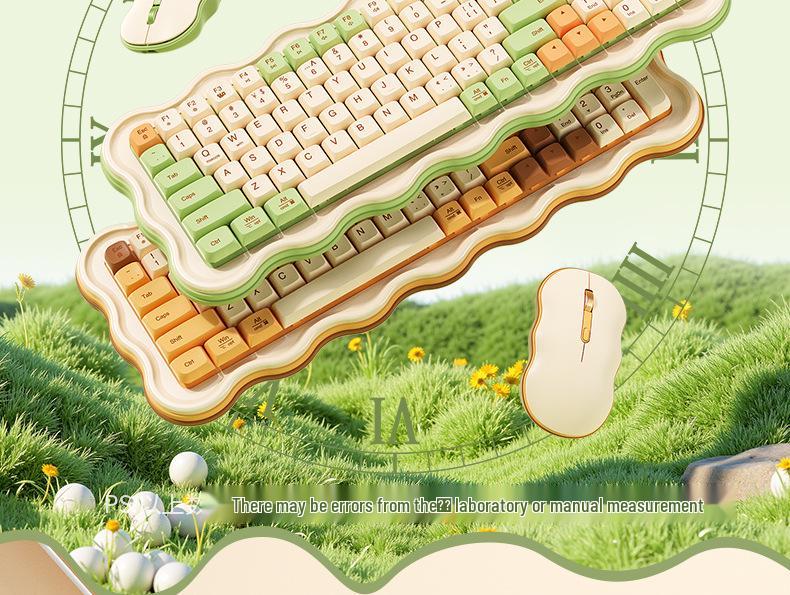 BOW Hangshi MK98 Wireless Keyboard & Mouse Combo - Mechanical Feel, Aesthetic Design for Office & Laptop/Desktop.