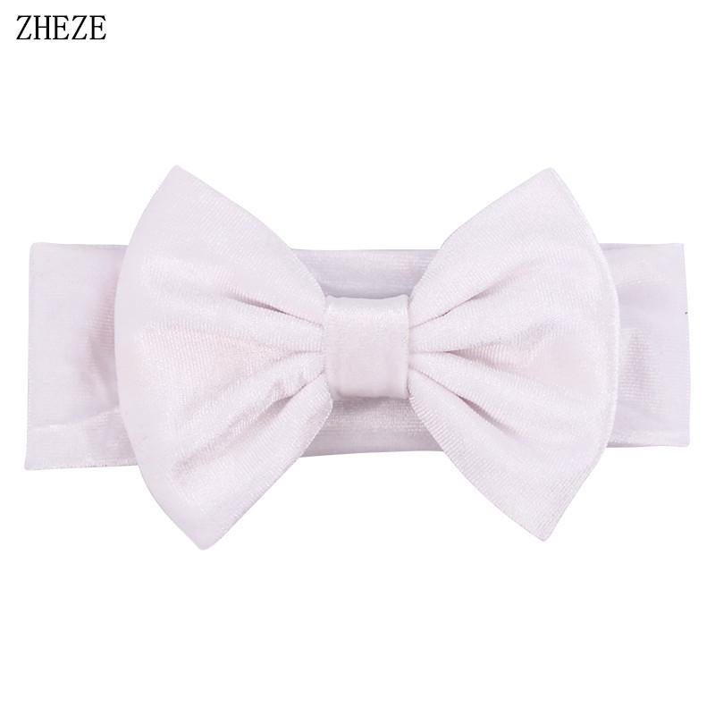 Baby Soft 5" Hair Bow Headband Kids Girls Velvet Headwrap Turband Toddler Photo Pro DIY Hair Accessories