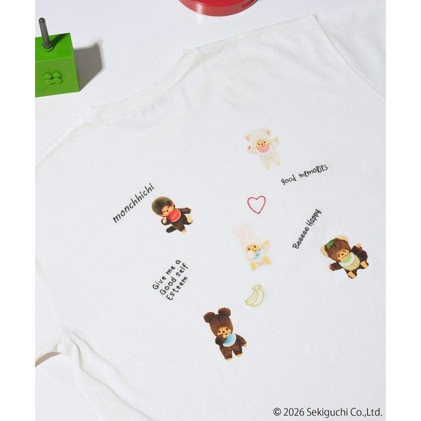 FREAKS STORE Monchhichi Embroidery Print Scatter T-Shirt Limited Edition Tops Cut SewnT-Shirt Yellow Black White